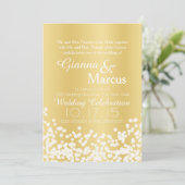 Invitation Mariage de l'effet de lumière or (Debout devant)