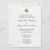 Invitation Mariage de l'Église catholique vintage Mint Lavend (Dos)