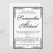 Invitation Mariage de l'église classique (Devant / Derrière)