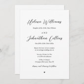 Invitation Mariage de l'église de mariée et de chambre, avec (Devant / Derrière)