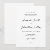 Invitation Mariage de l'église de mariée et de mariée, parent (Devant / Derrière)