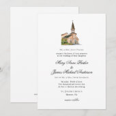 Invitation Mariage de l'église religieuse (Devant / Derrière)