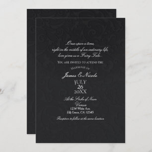 Invitation Mariage de l'Élégant livre d'histoires de Princess