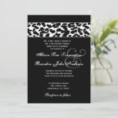 Invitation Mariage de léopard noir et blanc (Debout devant)