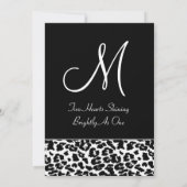 Invitation Mariage de léopard noir et blanc (Dos)