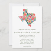 Invitation Mariage de l'état du Texas Bright Tropical Florals (Devant)