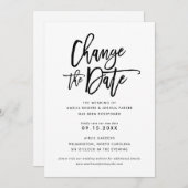Invitation Mariage de lettres à main chic| Modifier La Date (Devant / Derrière)