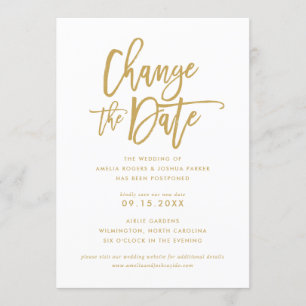 Invitation Mariage de lettres à main chic  Modifier La Date G