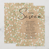 Invitation Mariage de l'haleine du bébé Tableau Numéro de siè (Devant / Derrière)