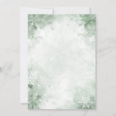 Invitation Mariage de l'Hiver Flocon de Neige (Dos)