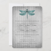 Invitation Mariage de libellules à bijoux turquoise (Devant)