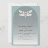Invitation Mariage de libellules turquoise (Devant)