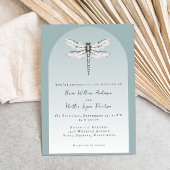 Invitation Mariage de libellules turquoise