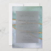 Invitation Mariage de ligne de Parties scintillant d'or Water (Devant)