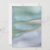 Invitation Mariage de ligne de Parties scintillant d'or Water (Dos)