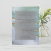 Invitation Mariage de ligne de Parties scintillant d'or Water (Debout devant)