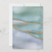 Invitation Mariage de ligne de Parties scintillant d'or Water (Dos)