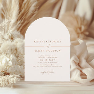 Invitation MARIAGE de lignes minimalistes élégantes SADIE