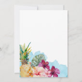 Invitation Mariage de l'île botanique tropicale Enregistrer l (Dos)