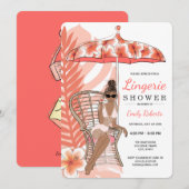 Invitation Mariage de lingerie Afro-Américaine (Devant / Derrière)