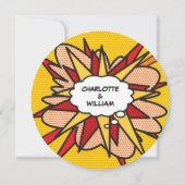 Invitation Mariage de livre géométrique moderne amusant (Dos)