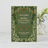 Invitation Mariage de livres vintage (Debout devant)