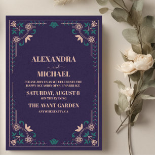 Invitation Mariage de livres vintage