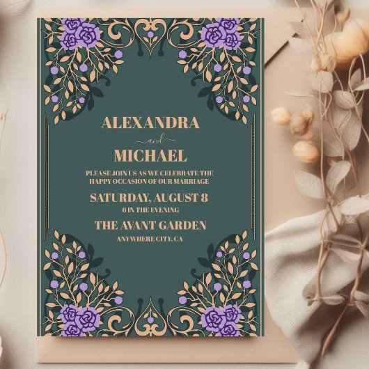 Invitation Mariage de livres vintage