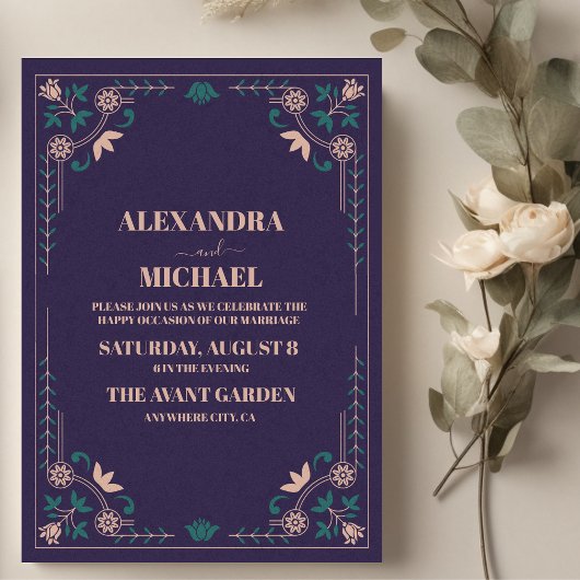 Invitation Mariage de livres vintage