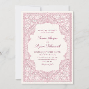 Invitation Mariage de livres vintage