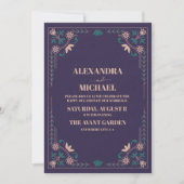 Invitation Mariage de livres vintage (Devant)