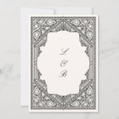 Invitation Mariage de livres vintage (Dos)