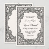 Invitation Mariage de livres vintage (Devant / Derrière)