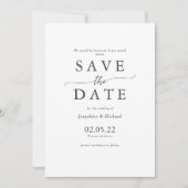 Invitation Mariage de l'modèle Rustic Text Enregistrer la dat (Devant)