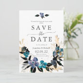 Invitation Mariage de l'modèle Rustic Text Enregistrer la dat (Debout devant)