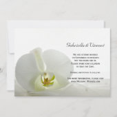 Invitation Mariage de l'orchidée blanche et du voile Sauvez l (Devant)