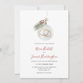 Invitation Mariage de l'ornement de Noël d'hiver (Devant)