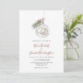 Invitation Mariage de l'ornement de Noël d'hiver (Debout devant)