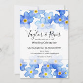 Invitation Mariage de l'oubli-moi-non-bleu du pays (Devant)