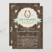 Invitation Mariage de l'Ouest du Coeur de fer à cheval (Devant / Derrière)