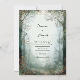 Invitation Mariage de luciole de forêt enchantée