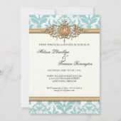 Invitation Mariage de lunettes dorées vieilles et démontées (Dos)