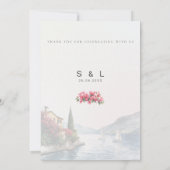 Invitation Mariage de luxe au lac de Côme avec code QR (Dos)