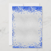 Invitation Mariage de luxe bleu roi argent (Dos)