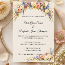 Mariage de luxe dans une prairie de fleurs sauvage
