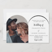 Invitation Mariage de luxe d'arche photo moderne (Devant)