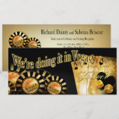 Invitation Mariage de luxe de Sabrina à Las Vegas (Devant / Derrière)