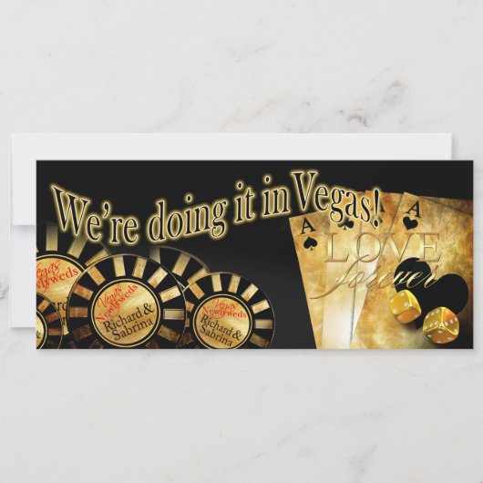 Invitation Mariage de luxe de Sabrina à Las Vegas (Devant)