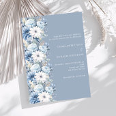 Invitation Mariage de luxe Dusty blue florals