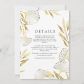Invitation Mariage de luxe Emerald Green Gold Leaf (Dos)